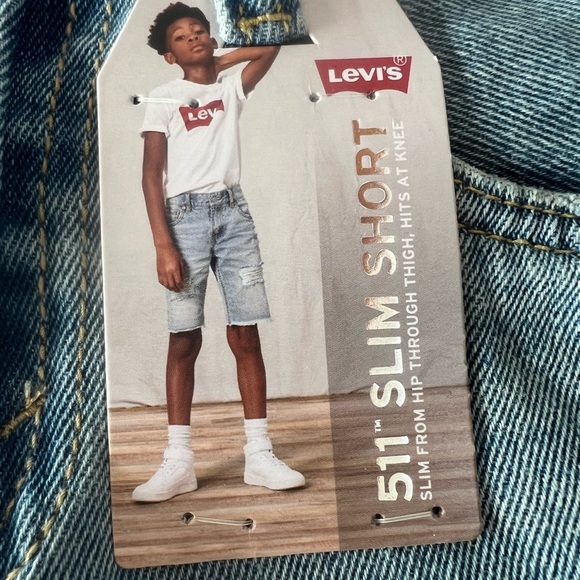 NWT Levi’s Boys 511” Slim Shorts in Blue Denim in size 6 regular - Picture 3 of 6